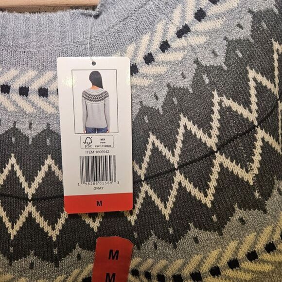 Weatherproof Vintage‎ Gray Ladies Sweater Size Medium / New With Tags - Picture 3 of 5